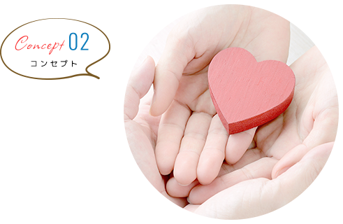 ハートを持つ手の画像